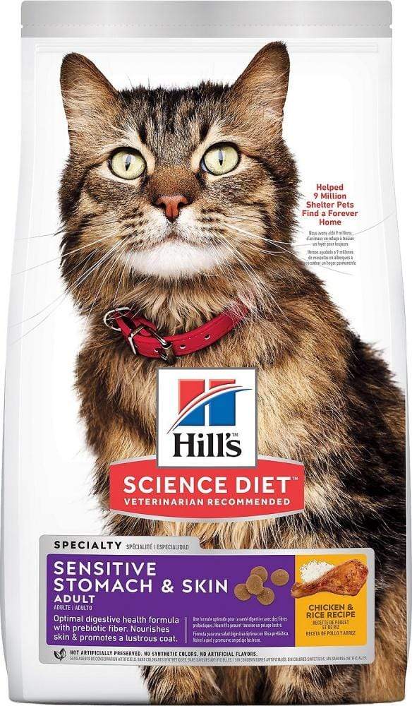 Hill's Science Diet Sensitive Stomach & Skin Chicken & Rice Recipe Adult Dry Cat Food