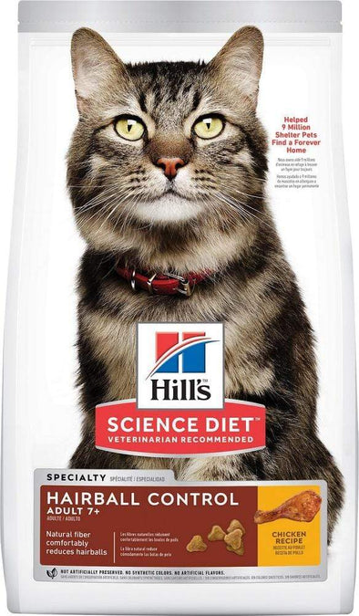 Hill's Science Diet Adult 7 Plus  Hairball Control Chicken Recipe Dry Cat Food