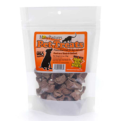Many Pastures All Natural Beef Heart Freeze-Dried Raw Pet Treats