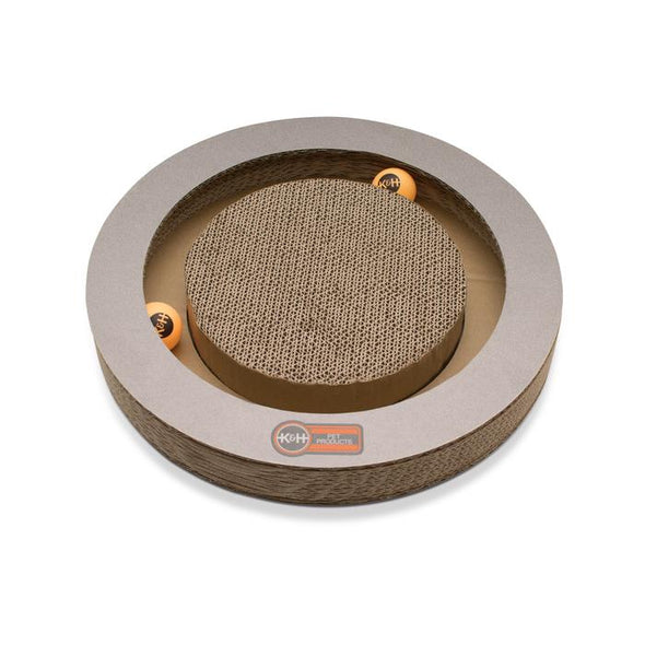 K&H Pet Products Kitty Tippy Round Cardboard Toy