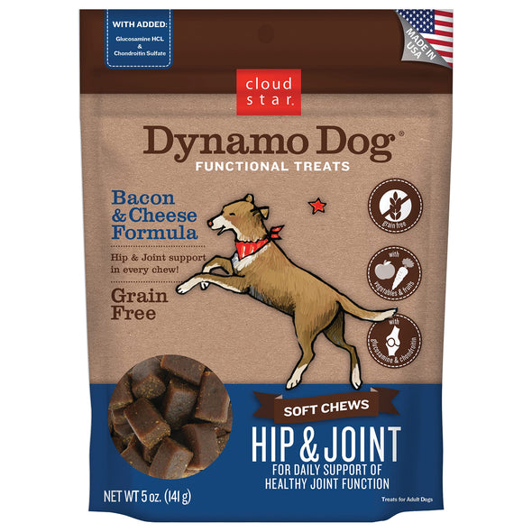 Cloud Star Dynamo Dog Hip & Joint Soft Chews Bacon & Cheese Formula