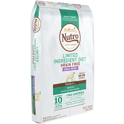 Nutro Small Bites Limited Ingredient Grain Free Lamb & Sweet Potato Recipe for Dogs