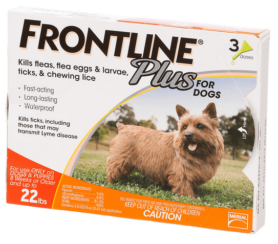 Frontline Plus Flea and Tick Preventative for Small Dogs and Puppies