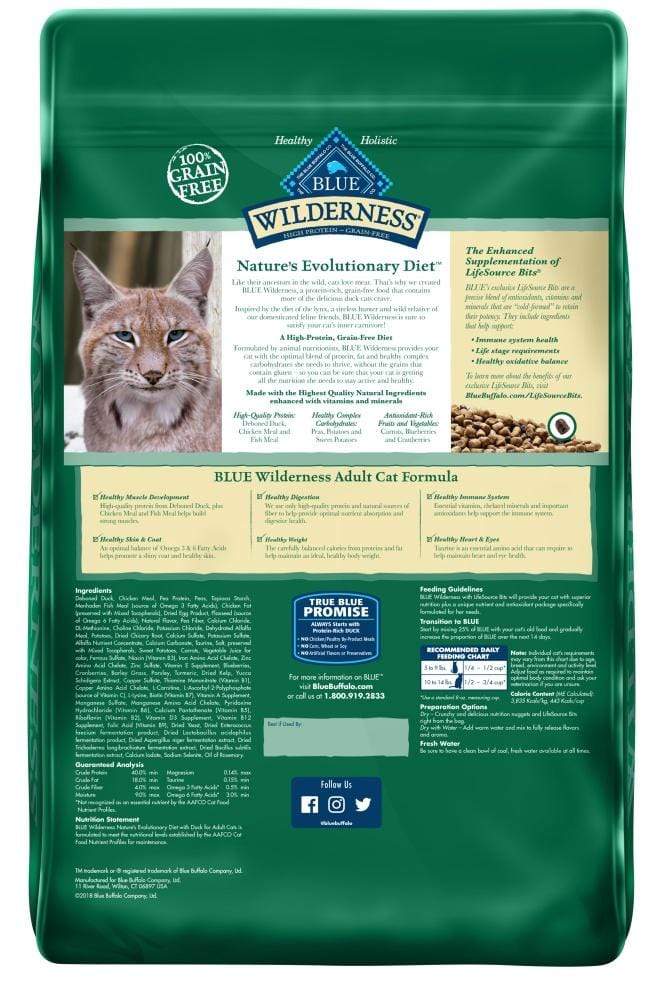 Blue buffalo wilderness high protein dry cat clearance food