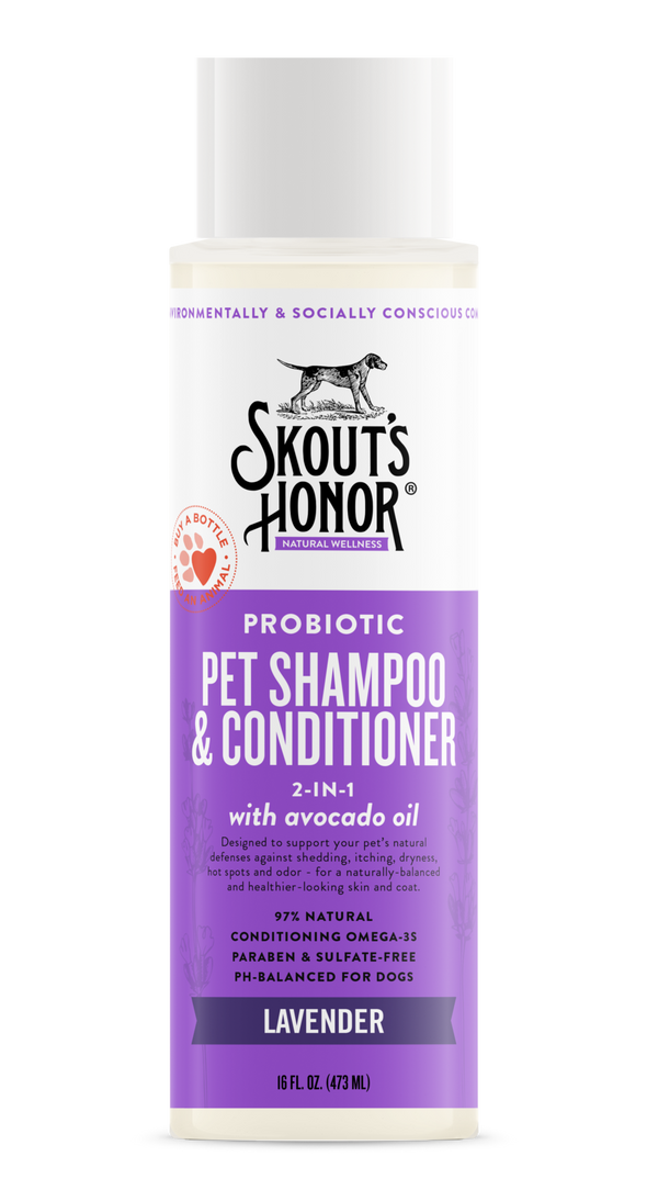 Skout's Honor Probiotic Shampoo & Conditioner (2-in-1) - Lavendar
