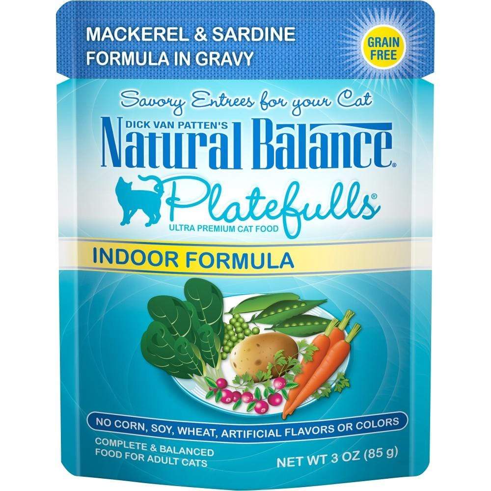 Natural Balance Platefulls Indoor Grain Free Mackerel and Sardine in G