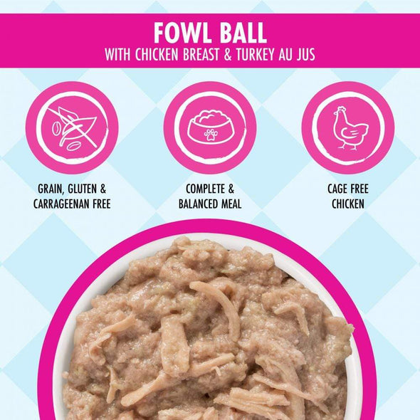 Weruva Dogs in the Kitchen Fowl Ball Grain Free Chicken & Turkey Dog Food Pouch