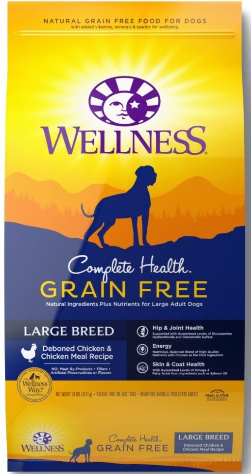 Wellness Complete Health Grain Free Large Breed Deboned Chicken and Ch