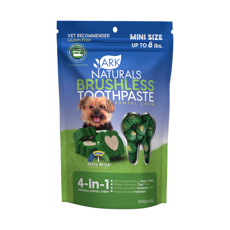 Ark Naturals Brushless Toothpaste Mini Dental Chews for Dogs