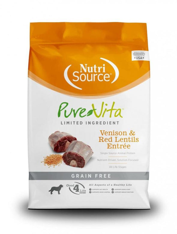 PureVita Grain Free Venison Red Lentils Entree Dry Dog Food
