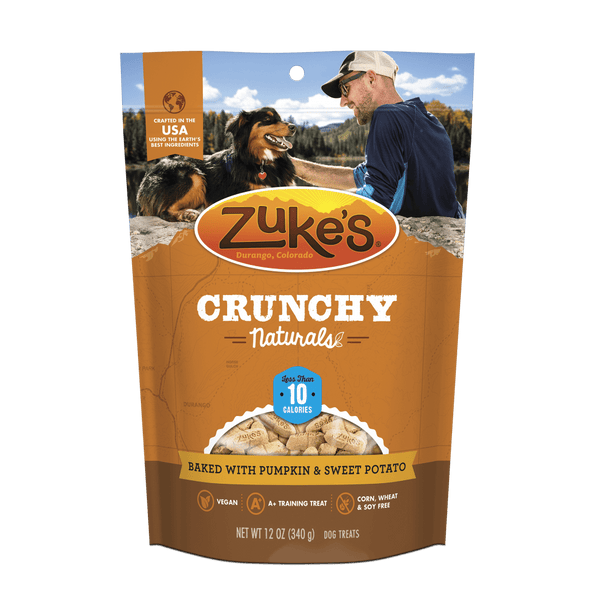 Zukes Crunchy Naturals Baked with Pumpkin &  Sweet Potato 10s Dog Treats