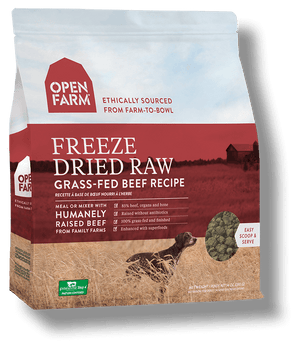 Open Farm Grain Free Grass Fed Beef Recipe Freeze Dried Raw Dog Food