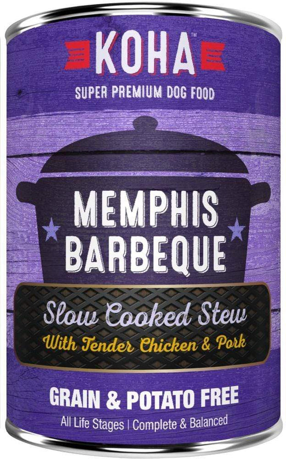 KOHA Grain & Potato Free Memphis Barbecue Slow Cooked Stew with Chicken & Pork Canned Dog Food