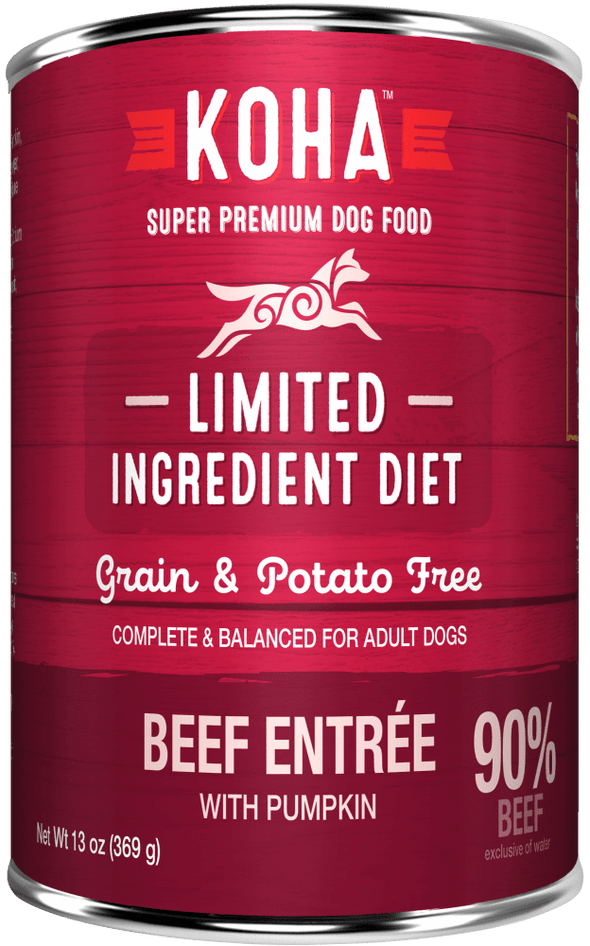 KOHA Grain & Potato Free Limited Ingredient Diet Beef Entree with Pumpkin Canned Dog Food