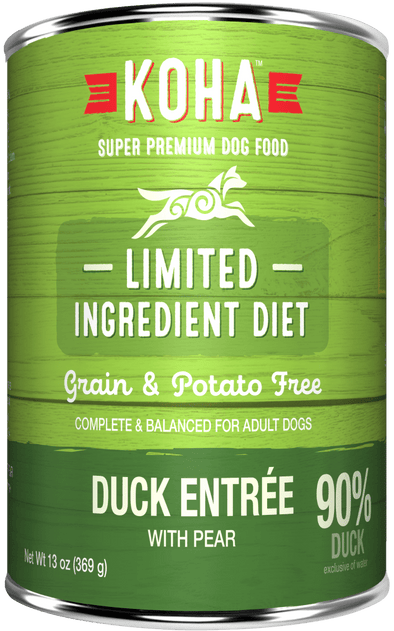KOHA Grain & Potato Free Limited Ingredient Diet Duck Entree with Pear Canned Dog Food