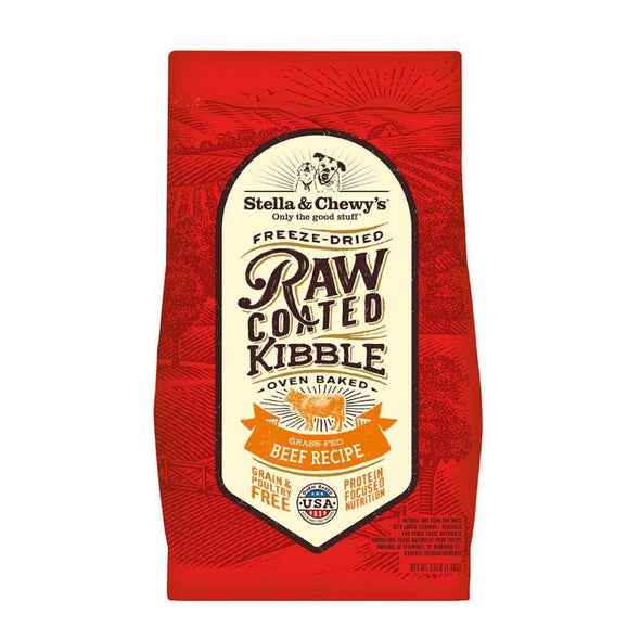 Stella & Chewy's Raw Coated Kibble Grass Fed Beef Recipe Dry Dog Food