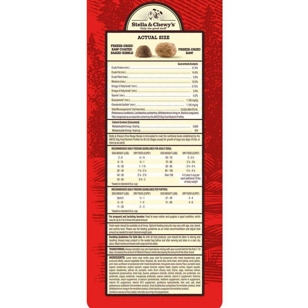 Stella Chewy's Raw Blend Kibble Free Range Recipe Dry Dog Food