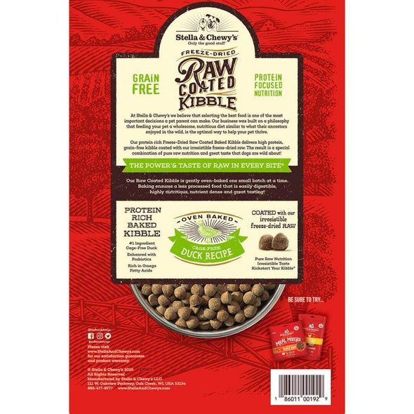Stella & Chewy's Raw Coated Kibble Cage Free Duck Recipe Dry Dog Food