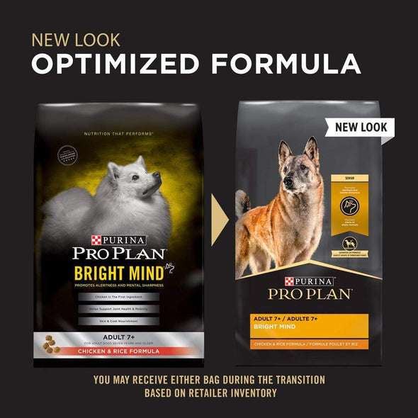Purina Pro Plan Bright Mind Chicken & Rice Formula Senior Dry Dog Food