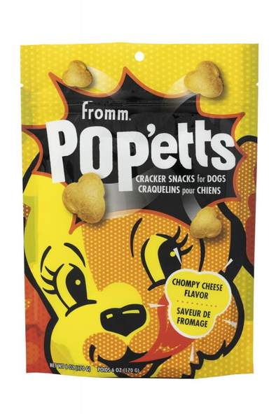 Fromm Pop'etts Chompy Cheese Flavor Cracker Treats For Dogs