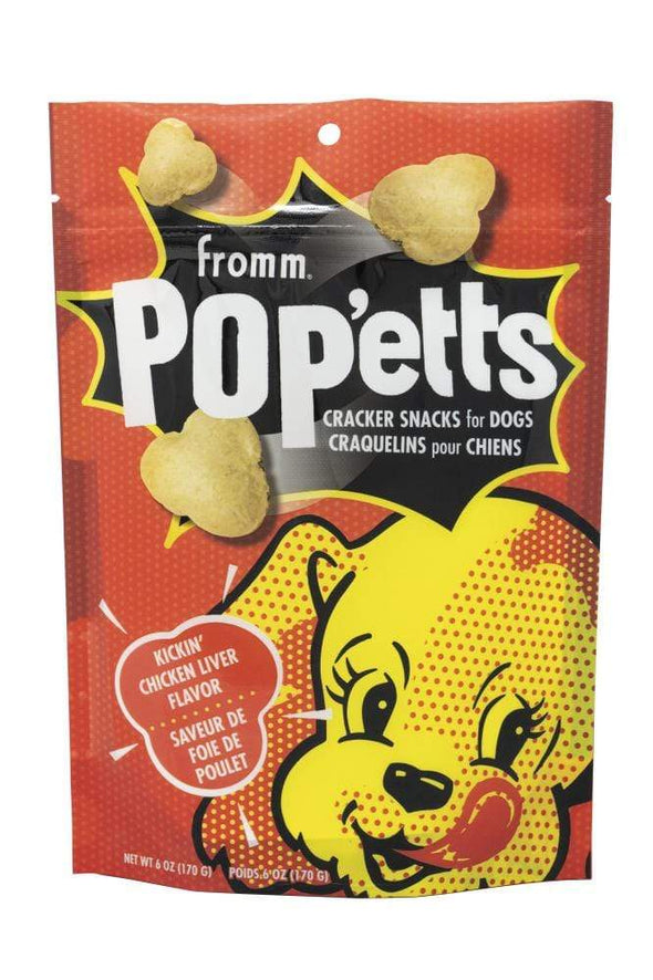 Fromm Pop'etts Kickin' Chicken Liver Flavor Cracker Treats For Dogs