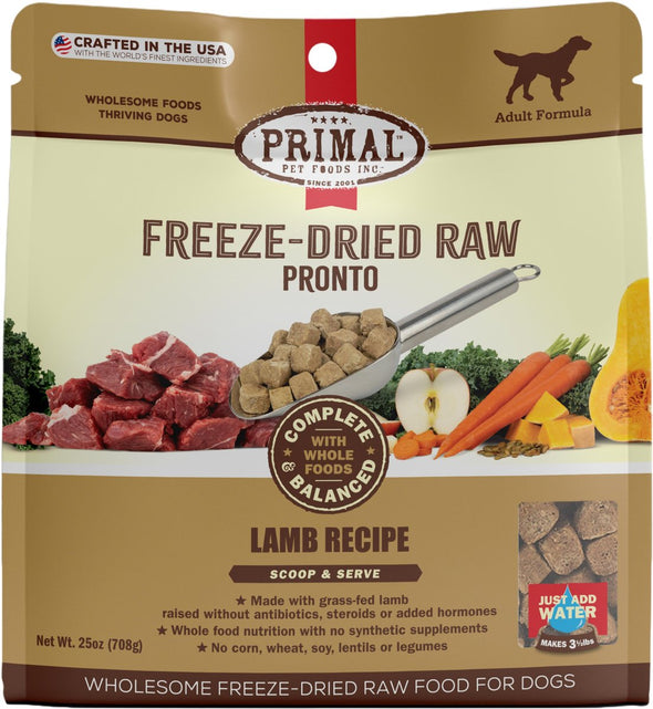 Primal Pronto Lamb Recipe Freeze-Dried Raw Dog Food