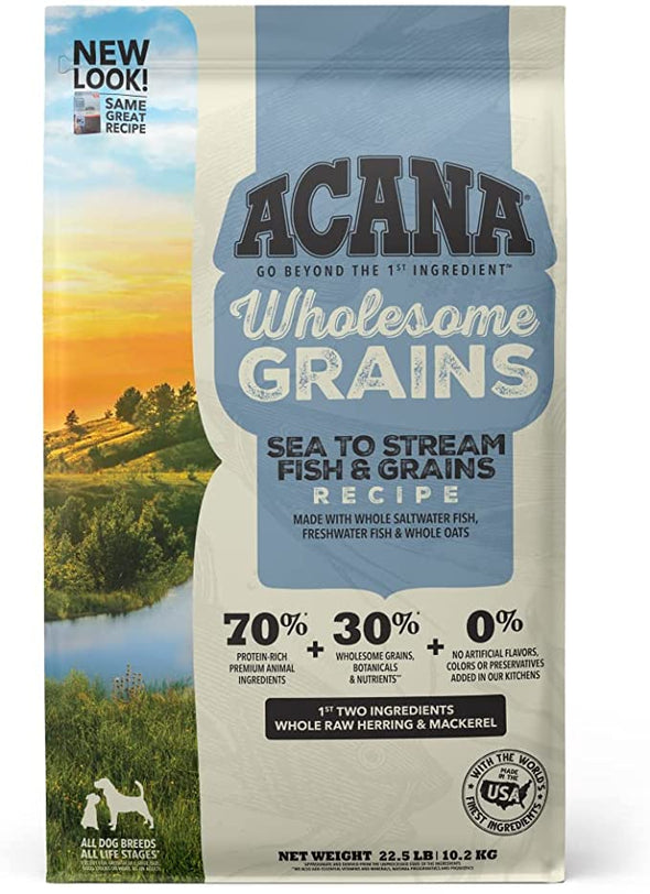 ACANA Wholesome Grains Sea to Stream Fish & Grains Dry Dog Food