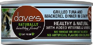 Dave's Pet Food Naturally Healthy Grain Free Tuna & Mackerel in Gravy Canned Cat Food