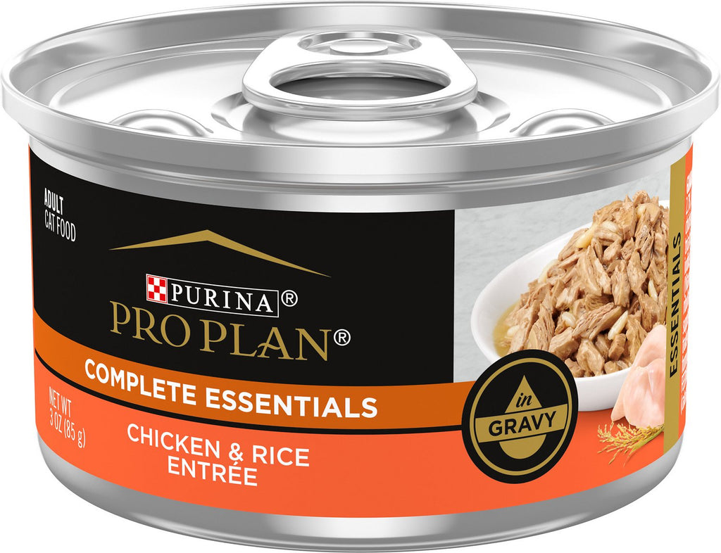 Purina Pro Plan Complete Essentials Chicken Rice Entree in Gravy Can