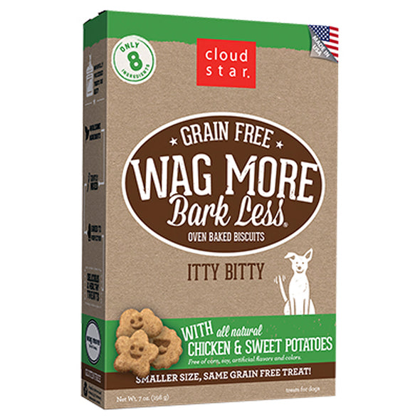 Cloud Star Wag More Bark Less Grain-Free Peanut Butter & Apple Biscuits