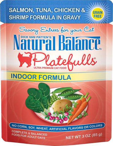 Natural Balance Platefulls Indoor Salmon Tuna Chicken & Shrimp In Gravy