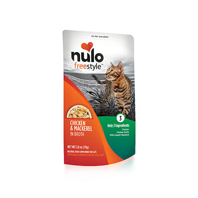 Nulo Freestyle Grain Free Chicken & Mackerel in Broth Recipe Cat Food Topper Pouch