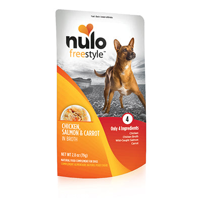 Nulo Freestyle Grain Free Chicken with Salmon & Carrot Dog Food Topper Pouch