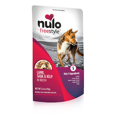 Nulo Grain Free Lamb Saba Kelp in Broth Recipe Dog Food Topper Pouc