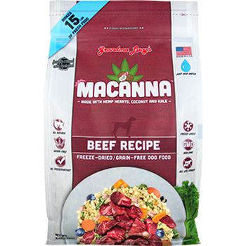 Grandma Lucy's Macanna Grain Free Beef Recipe Freeze-Dried Raw Dog Food