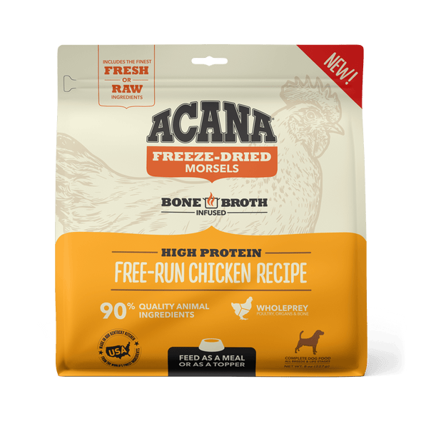 Acana Freeze-Dried Food Free-Run Chicken Recipe Morsels for Dogs
