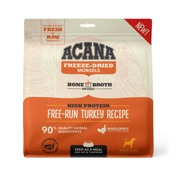 Acana Freeze-Dried Food Free-Run Turkey Recipe Morsels for Dogs