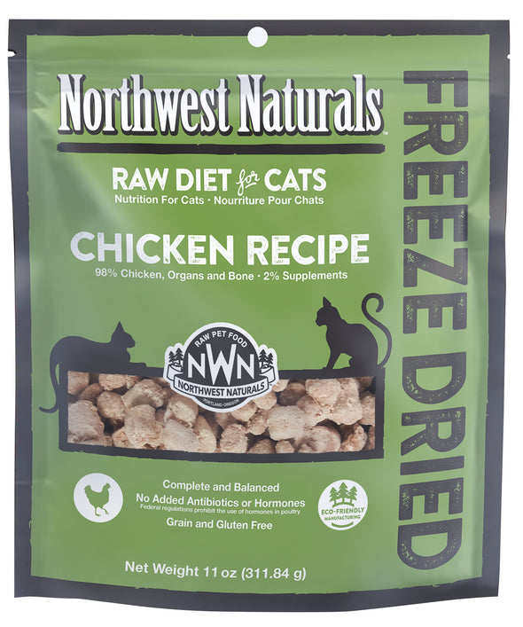 Northwest Naturals Cat Nibbles Chicken Recipe Freeze-Dried Raw Cat Food