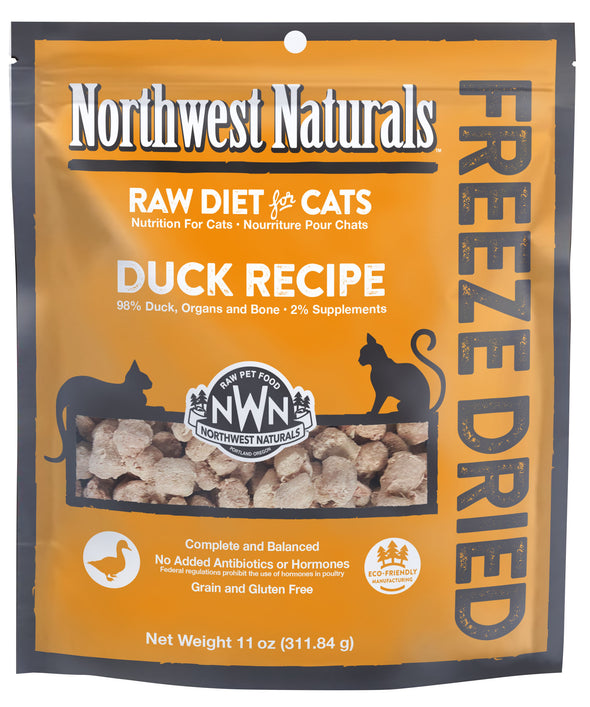 Northwest Naturals Cat Nibbles Duck Recipe Freeze-Dried Raw Cat Food