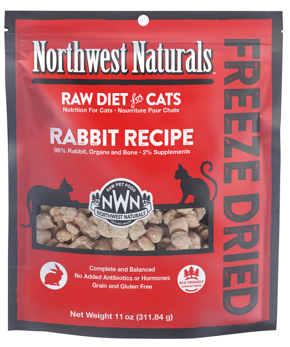 Northwest Naturals Cat Nibbles Rabbit Recipe Freeze-Dried Raw Cat Food