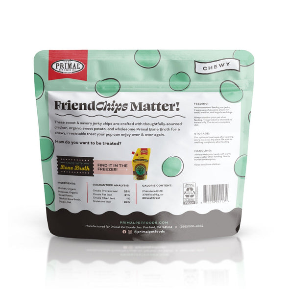 Primal FriendChips Matter Chicken with Broth Recipe Treats for Dogs