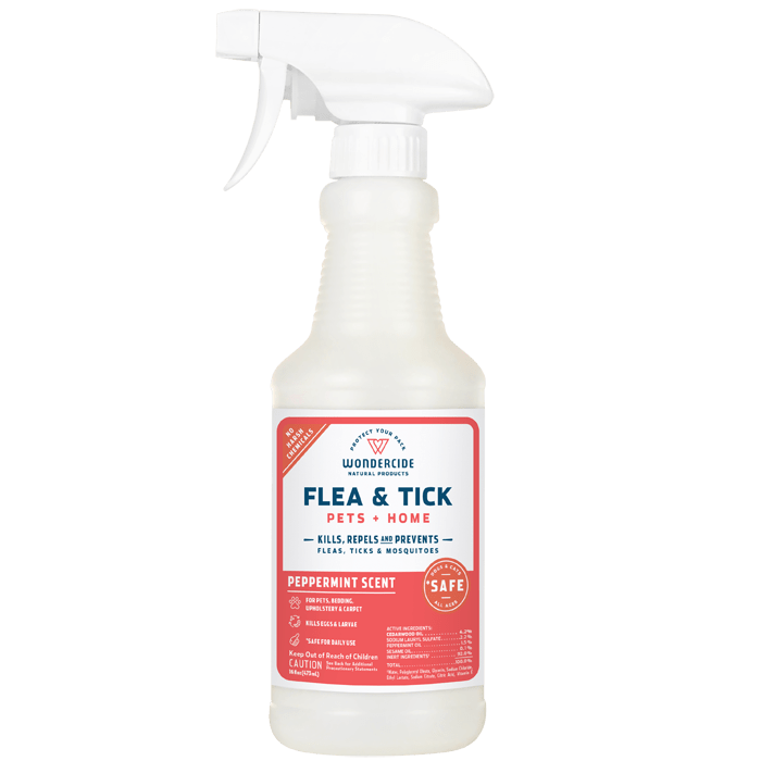 Wondercide Peppermint Flea and Tick Spray for Pets + Home