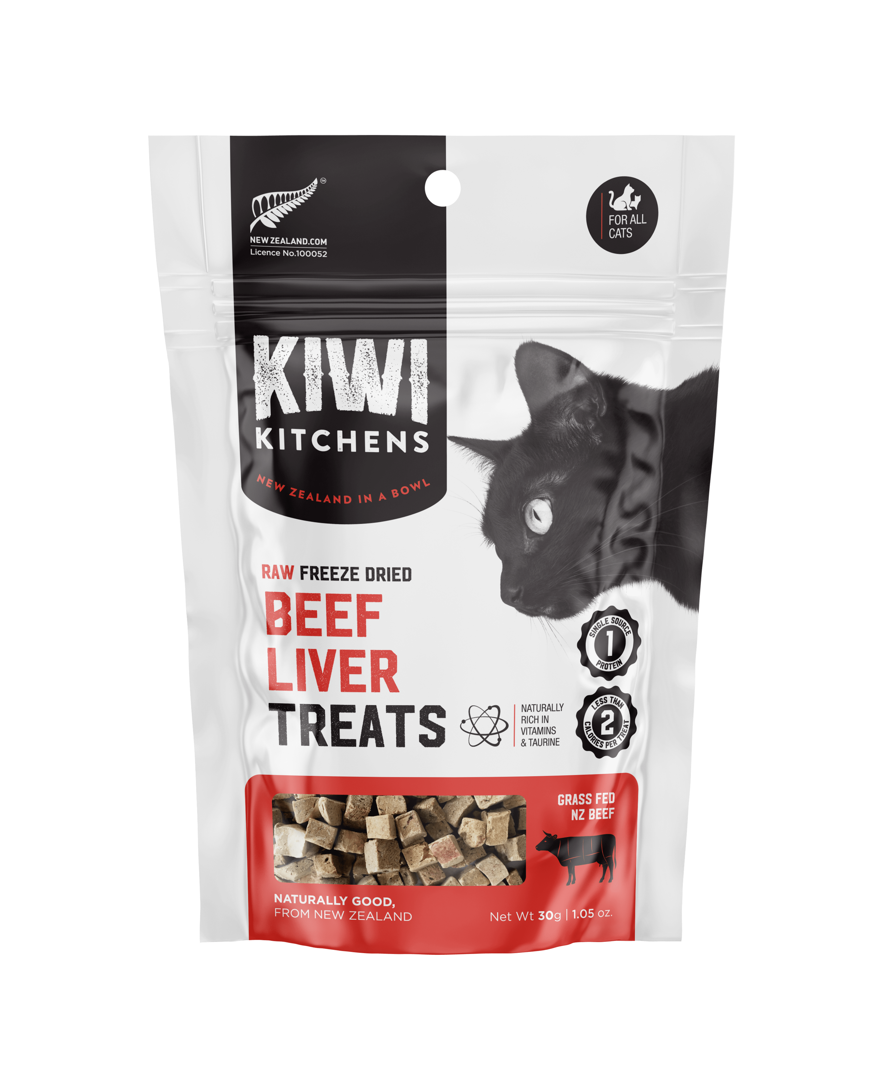 Kiwi Kitchens Cat Beef Liver Treats Grass Fed Raw Freeze Dried