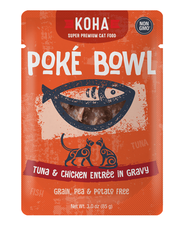 Koha Poké Bowl Tuna & Chicken Entrée in Gravy Wet Cat Food Pouch