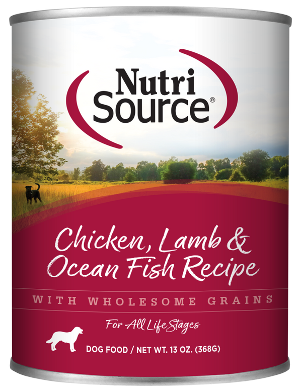 NutriSource Chicken, Lamb & Ocean Fish Canned Dog Food