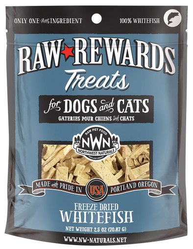 Northwest Naturals Raw Rewards Freeze Dried Raw Whitefish Treats for C