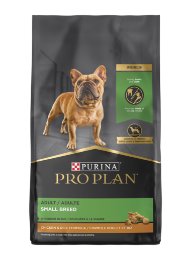 Purina Pro Plan Adult Small Breed with Probiotics, Shredded Blend Chicken & Rice Formula Dry Dog Food