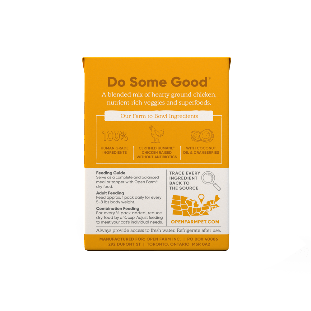 Open Farm Grain Free Harvest Chicken Recipe Rustic Blend Wet Cat Food