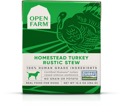 Open Farm Grain Free Homestead Turkey Recipe Rustic Stew Wet Dog Food