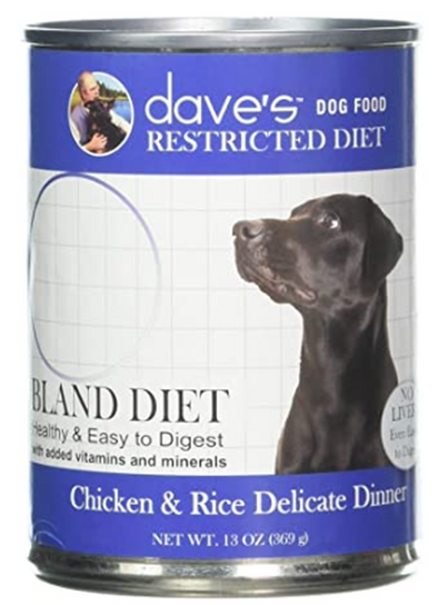 Dave's Pet Food Restricted Diet Bland Chicken & Rice Delicate Dinner Canned Dog Food